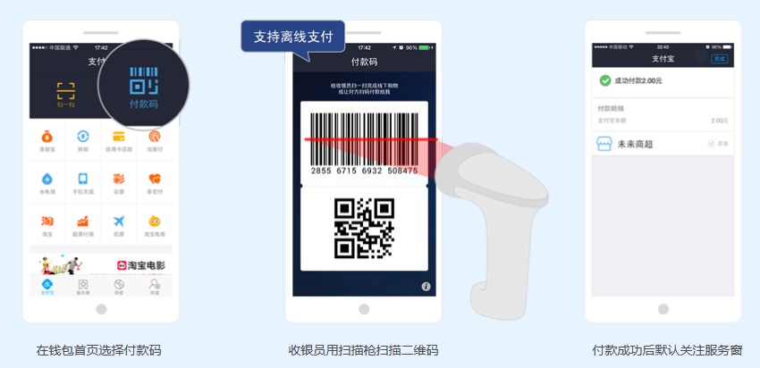 未来快捷支付方案-手机支付宝付款码移动支付